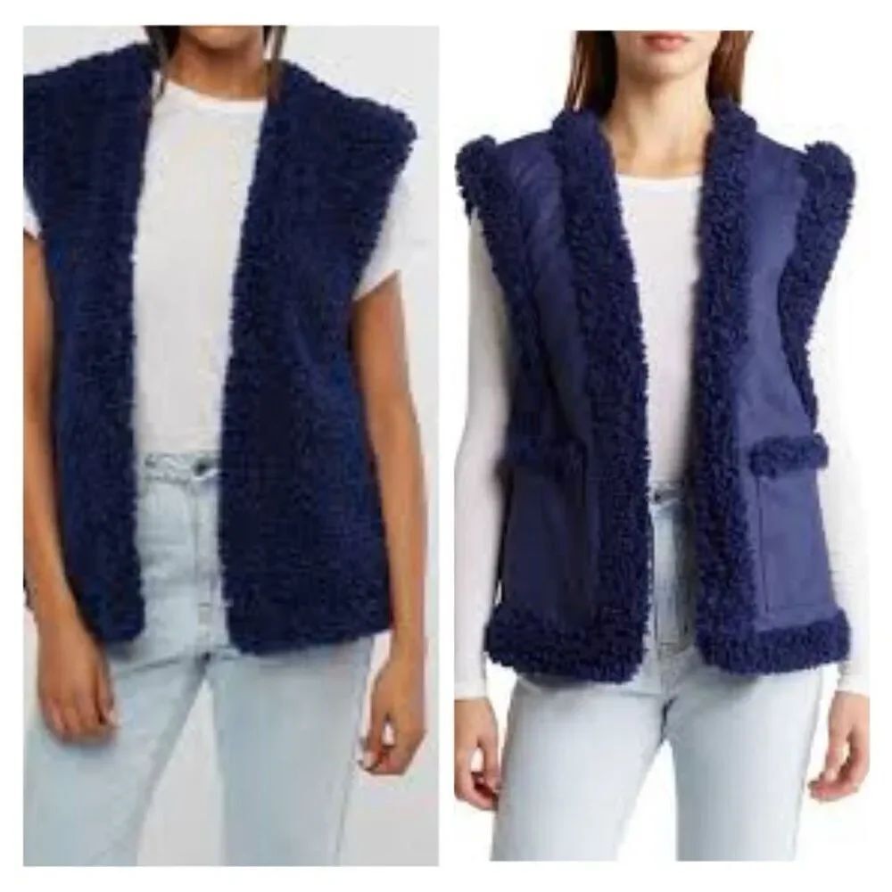 NWT WeWoreWhat reversible vest, “the Sherpa Reversible Vest”, which offers versa